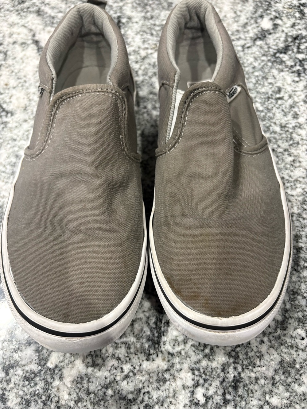 Vans Slip-On Canvas Loafers in Taupe